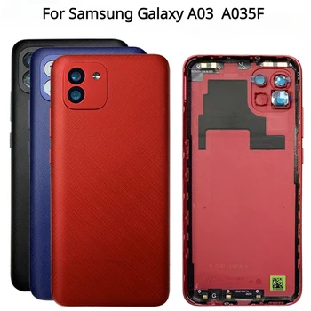 Naujas dangtelis Samsung Galaxy A03 akumuliatoriaus galinės dangtelio durelės galinio korpuso atsarginės dalys Samsung A035F A035F / DS akumuliatoriaus dangteliui