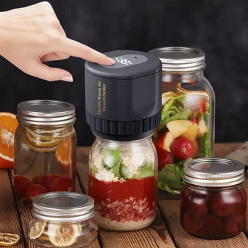 New Electric Mason Jar Vacuum Sealer Mason Jar Vacuum Sealer Kit Food Fresh-Keeping Machine Mason Bottle Sealer for Food Storage