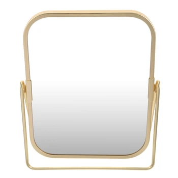 Tuštybės makiažo veidrodis su metaliniu stovu 360 laipsnių pasukamas stalinis stalviršis