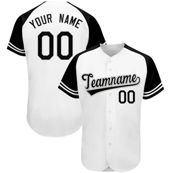 Vyrų Harajuku pritaikytas beisbolo džersis Baltas 3D spausdinimas Beisbolo marškinėliai Unisex Fashion Street Laisvalaikis Sportas Beisbolas Džersis